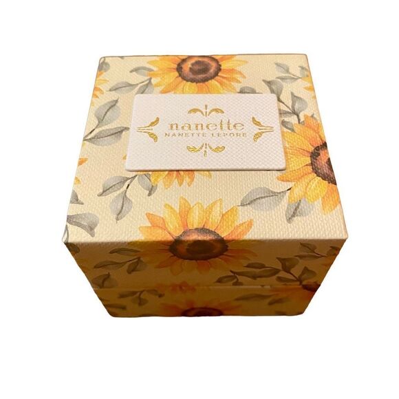 Nanette Lepore Sterling Silver Dark Green Pave Crystal & Gold Toned Rectangular - Picture 4 of 5